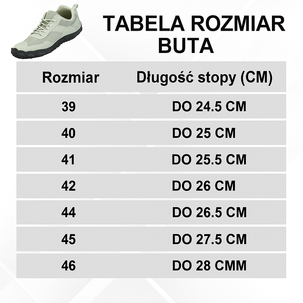 ErgoWalk – Ortopedyczne i wodoodporne buty barefoot
