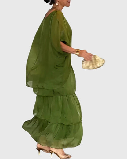 Susan™ | Długa i Jasna Elegancka Sukienka