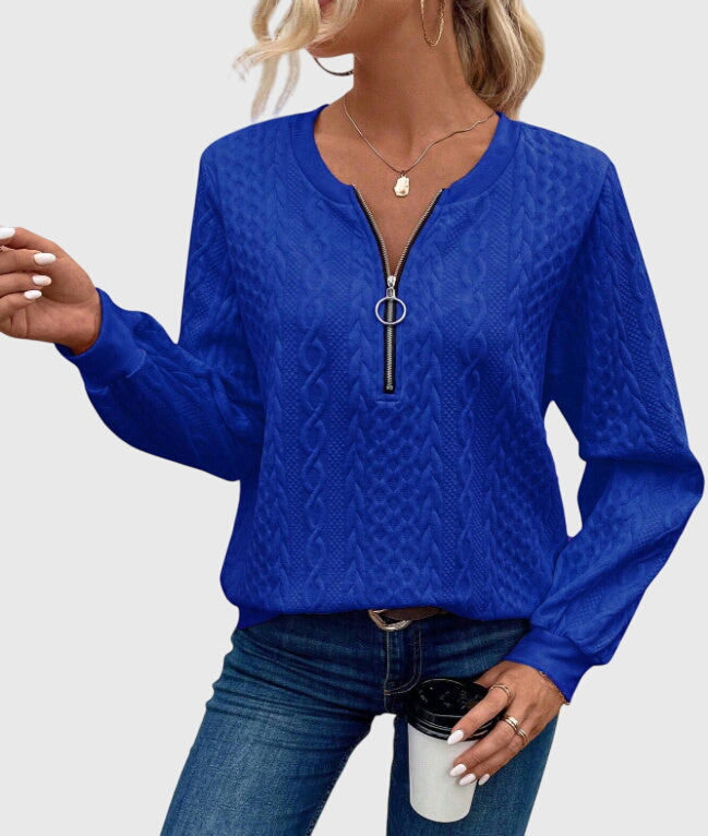 Nora™ | Sweter z zamkiem błyskawicznym