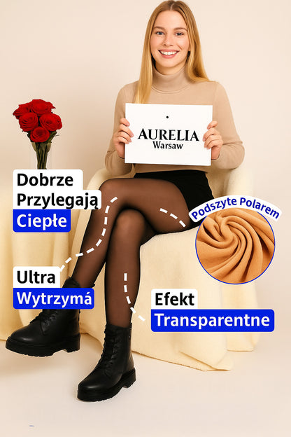 Aurelia™ Rajstopy Polarowe „Efekt Transparentny