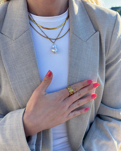 Jaylinette | Duży Pierścionek 18K Złota