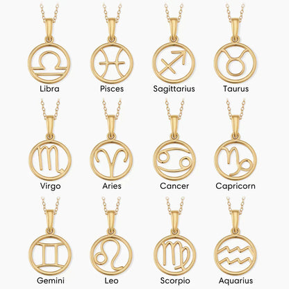 Rosalyette | Naszyjnik z Znakiem Zodiaku 18k Złoto