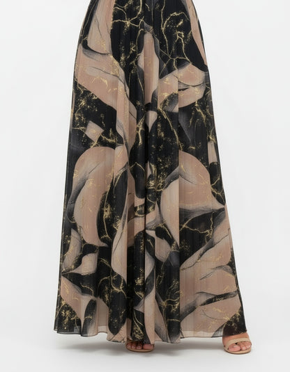 Liora | Elegancka szyfonowa sukienka w delikatny wzór